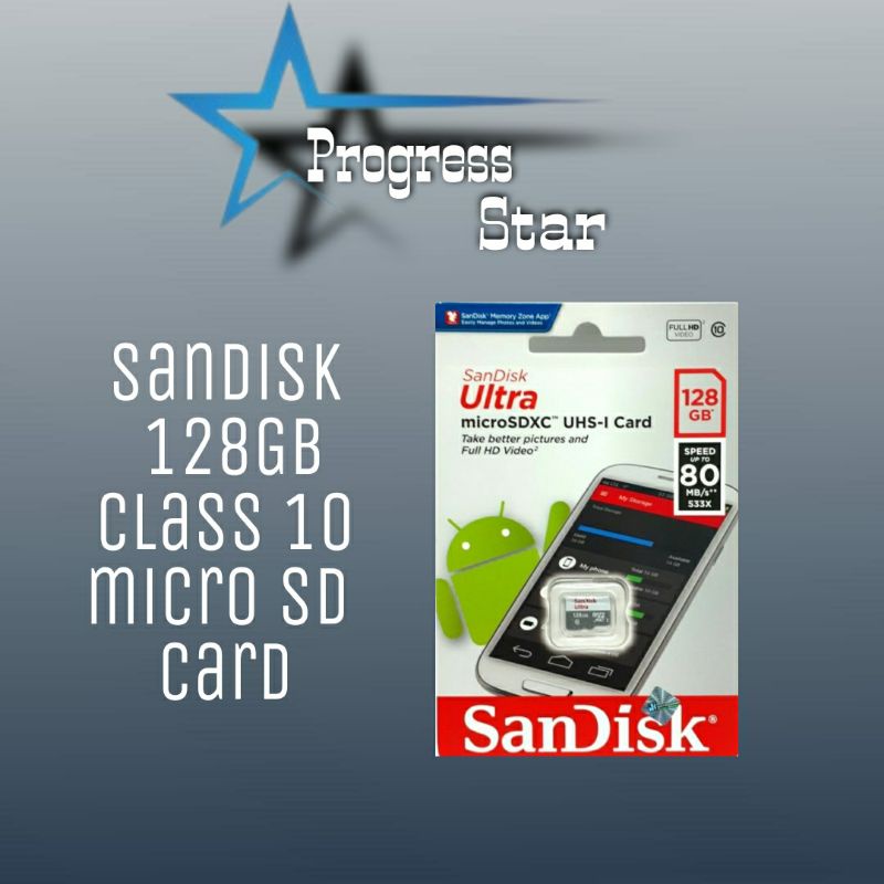 SanDisk Ultra microSDXC Card 128GB 80Mbps UHS-I Class 10 Micro SD