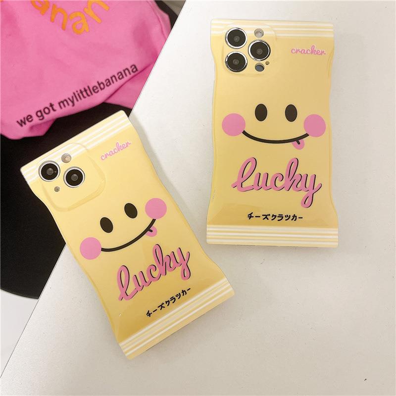 Casing Iphone X 12 13 11 xr xsmax Motif Smiley Face Shockproof