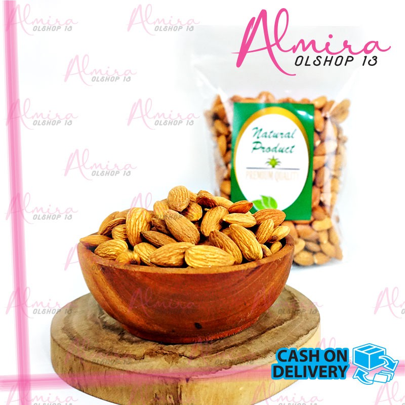 

Kacang Almond Kupas Mentah 500gr Utuh Tanpa Cangkang / Cemilan Sehat