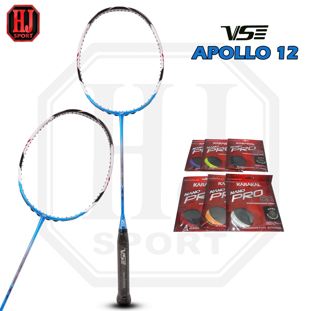 Raket Badminton Original VSE Apollo 12 Bonus Senar