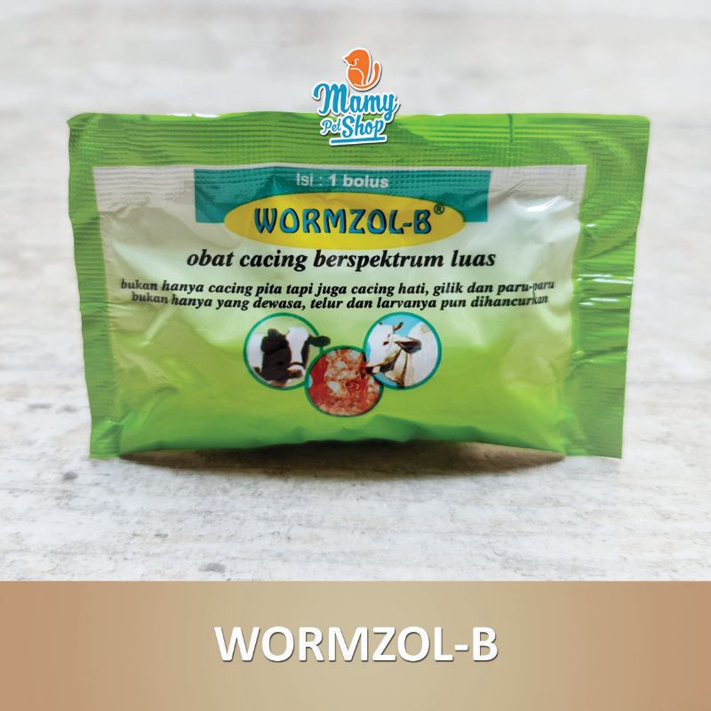 WORMZOLE B1 BOLUS SACHET OBAT CACING CACINGAN SAPI KERBAU KUDA KURUS