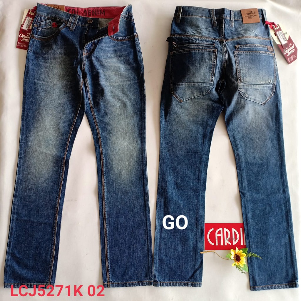 gof CARDINAL CELANA PANJANG JEANS Pria Celana Panjang Regular Regular Fit Men Jeans Bermuda Casual