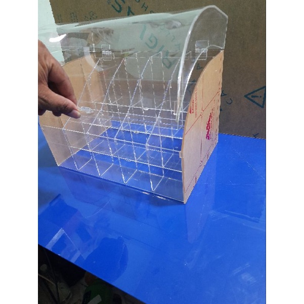 

Acrylic rak pulpen 4tingkat+tutup