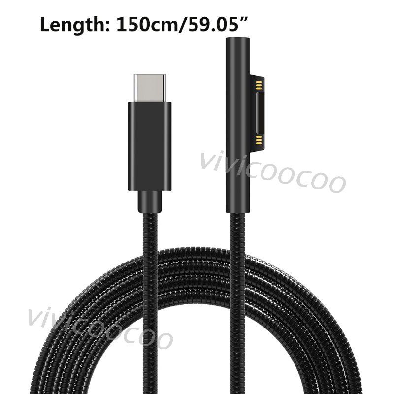 Vivi Kabel Charger Power Tipe C Fast Charging Untuk Microsoft Surface Pro 3 4 5 6 7