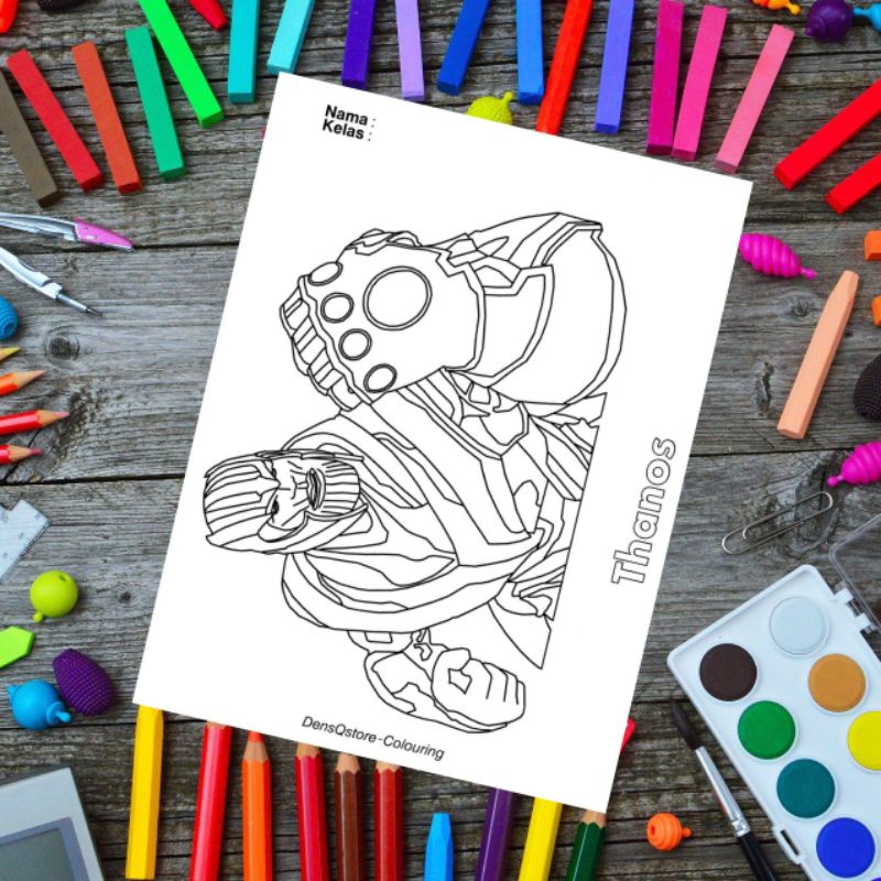 

Kertas Mewarnai Anak Tema Thanos / Kertas Gambar (10 Lembar Gambar)