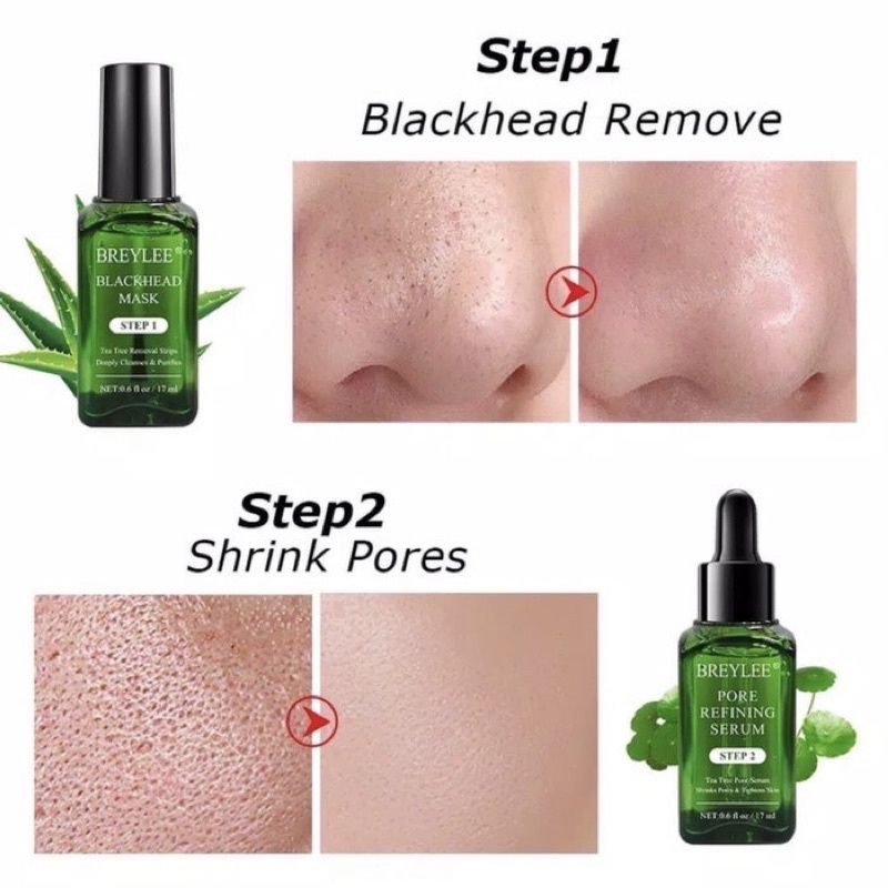 BREYLEE BLACKHEAD MASK STEP 1 DAN STEP 2 / BREYLEE Pembersih Komedo Dan Serum