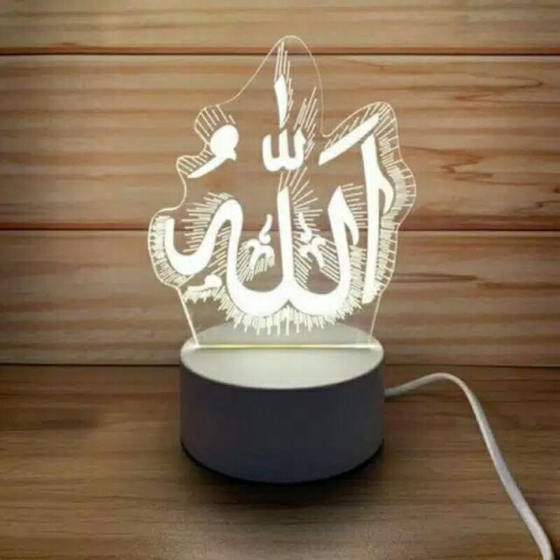 lampu LED 3d *lafadz Allah*