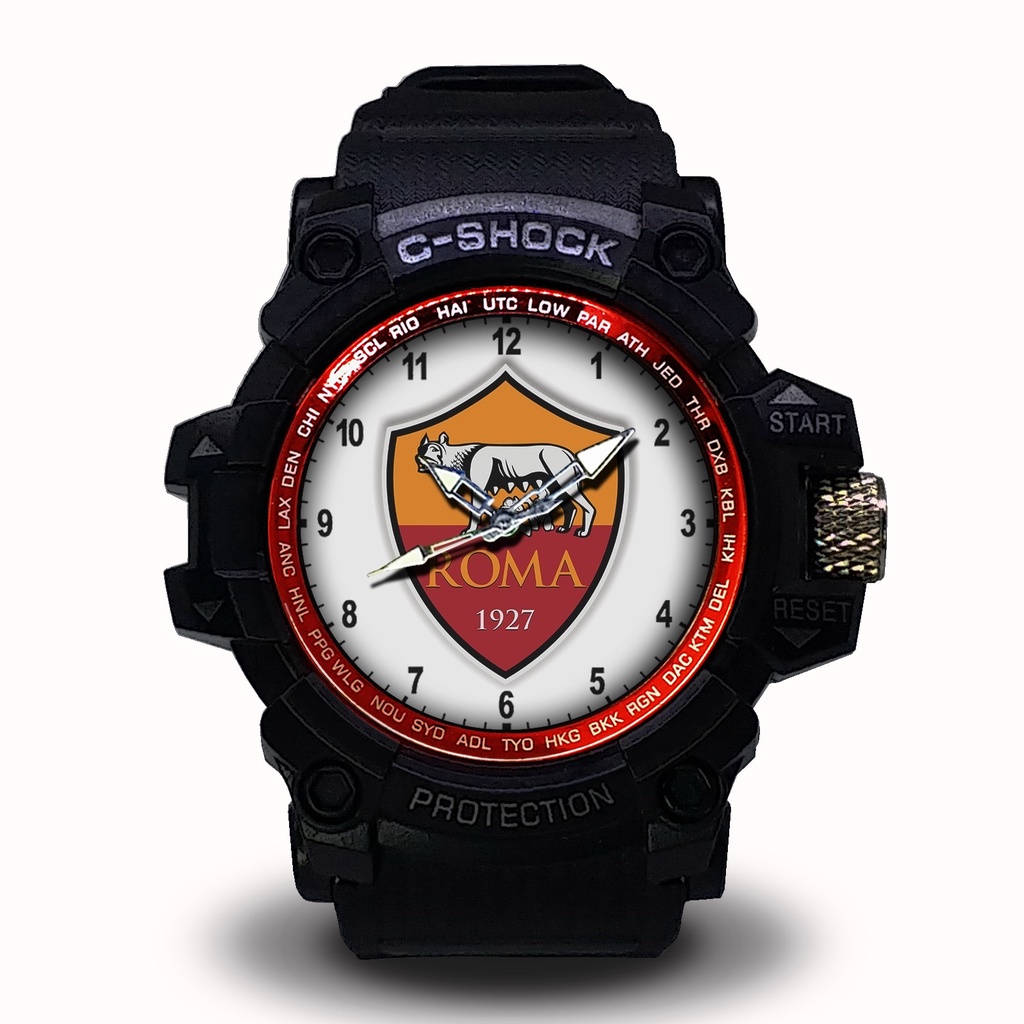 JAM TANGAN CUSTOM LIVERPOOL MU MILAN ARSENAL MUNCHEN BARCA ROMA PUTIH