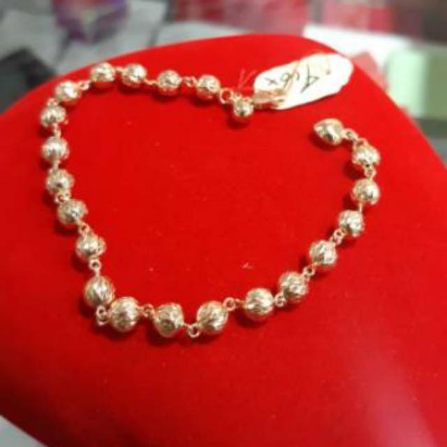 Gelang fashion emas 375 bolabola