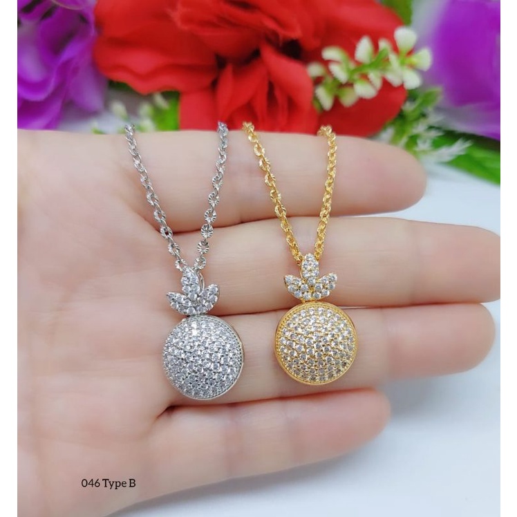 Set Kalung+Liontin Xuping Bulat Permata 045.046