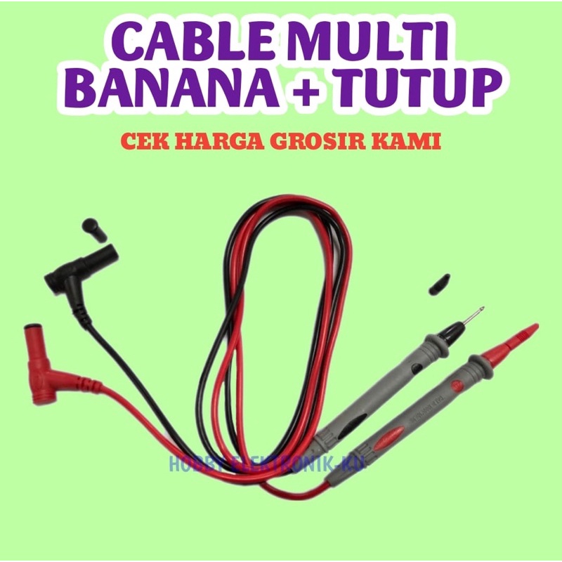 KABEL MULTITESTER CABLE MULTIMETER BANANA + TUTUP