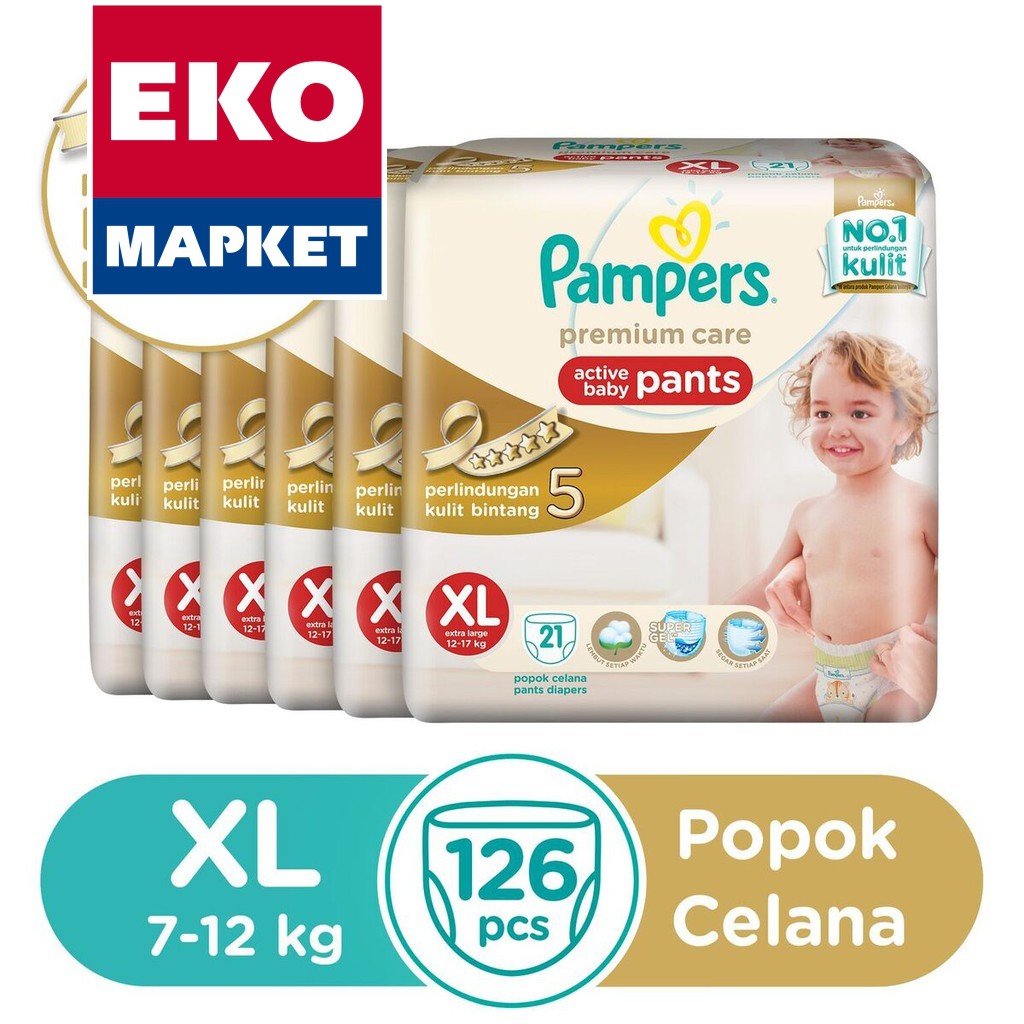 Pampers Popok Celana Premium Care XL 6x21