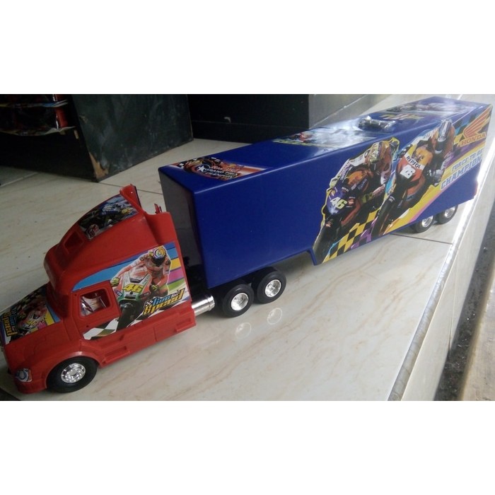 BIG TRUCK. Mainan Mobil Trailer Moto GP Size Besar