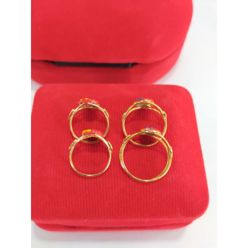 Cincin Anak Hello Kitty Cat (1 - 8 tahun), Perak 925, Sepuh Emas rosegold