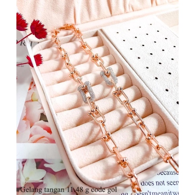 Gelang Rantai Emas Diamond 24 karat 8 Gram