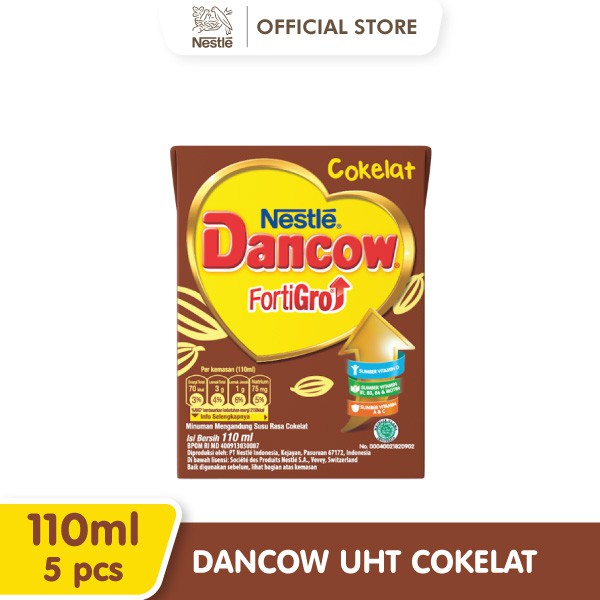 

Dancow Coklat Fortigro Excelnutri+ UHT 110 ml x 5 pcs