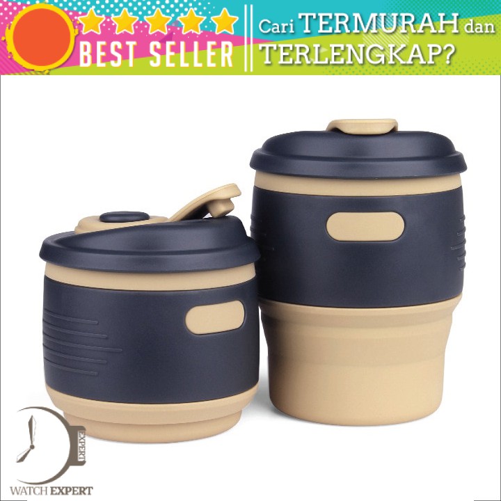 BISA COD Gelas Cangkir Lipat Silikon Foldable Travel Mug 350ml - ACEBON GY530