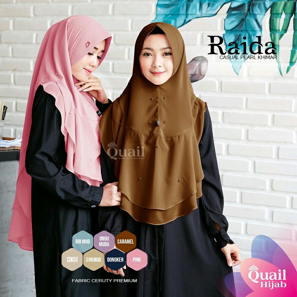 Raida quail hijab ori murah
