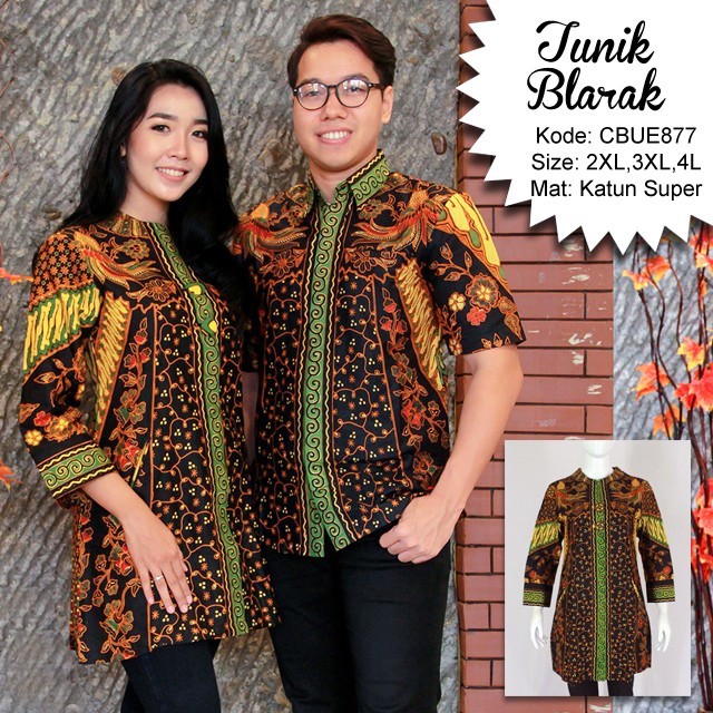 Atasan Wanita Tunik Batik Blarak Cbue877