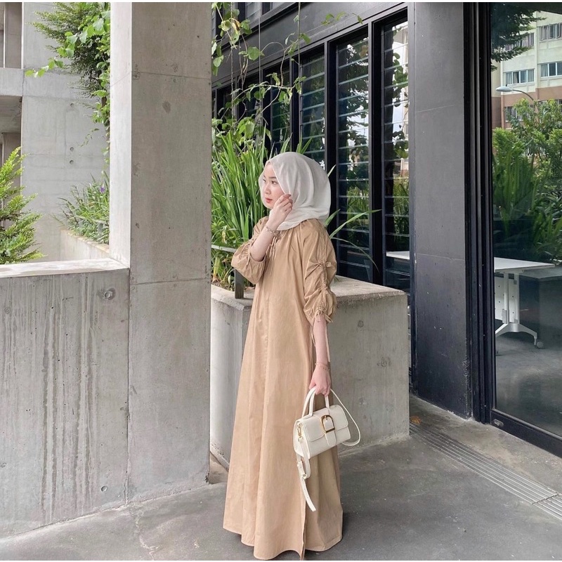 BEFAST - ZRX OOTD Dress SALINA / LYLA DRESS / LongDress Wanita Keluaran Terbaru / Outfit Wanita Muslimah / Dress Kekinian Remaja ABG / Pakaian Wanita Kondanga/Pesta / Dress Maxy lengan Serut Panjang / Fashion Wanita Modis / Dress Polos Formal / Trendy