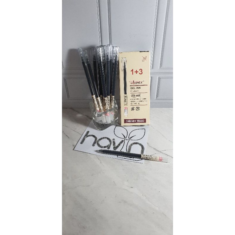 (12pc) pen gel bagus tinta Japan/pen gel hitam/pena gel/MUJI O/JUMBO TANK ODEMEI-3
