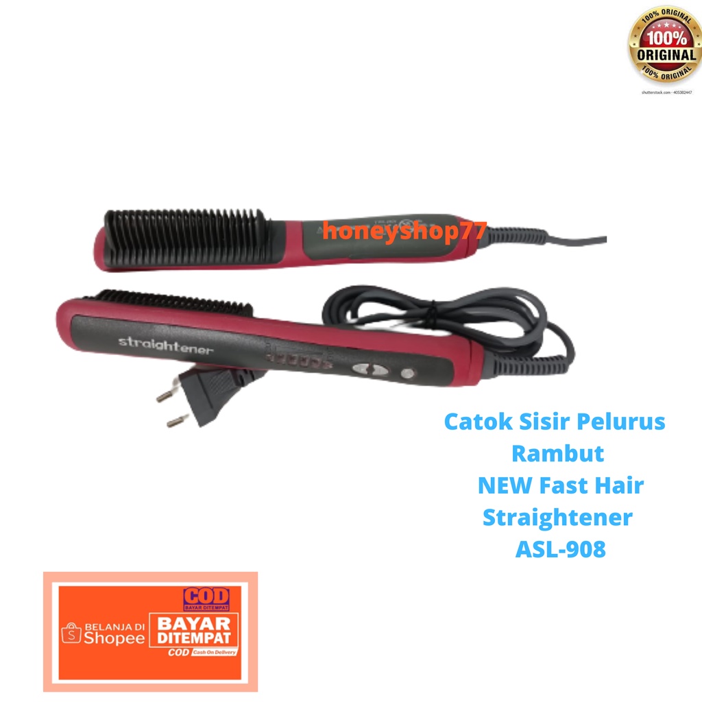 NEW ASL-908 catok sisir pelurus rambut fast hair straightener