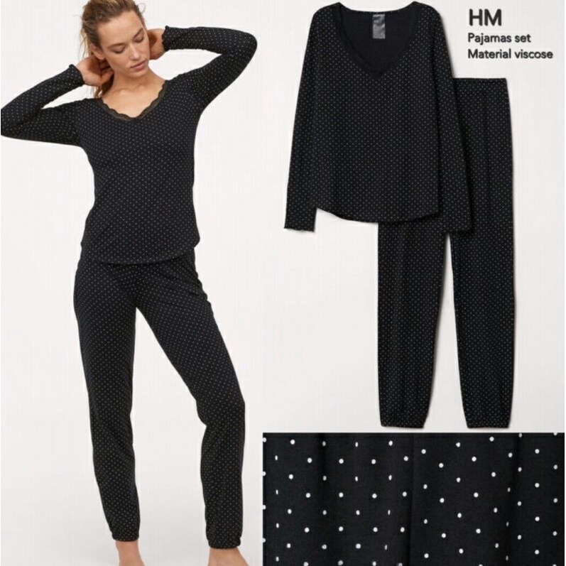 HNM set pajamas baju tidur wanita piyama