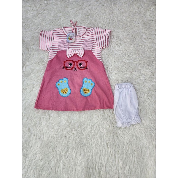 baju bayi perempuan dress owl jghs8