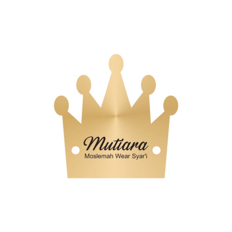 

label akrilik Mutiara gold ukuran 2x2 cm 50 pcs