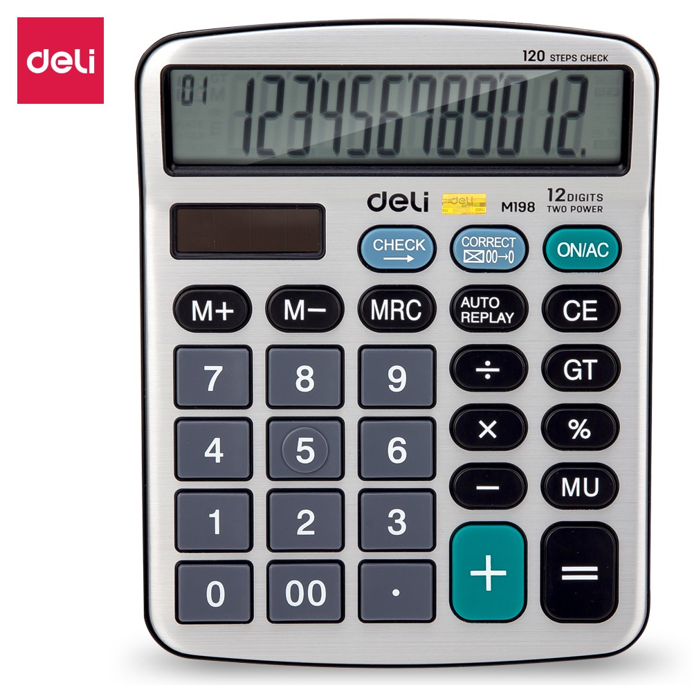 Deli Kalkulator 120 fungsi Display besar dan lebar garansi 3 tahun EM19810