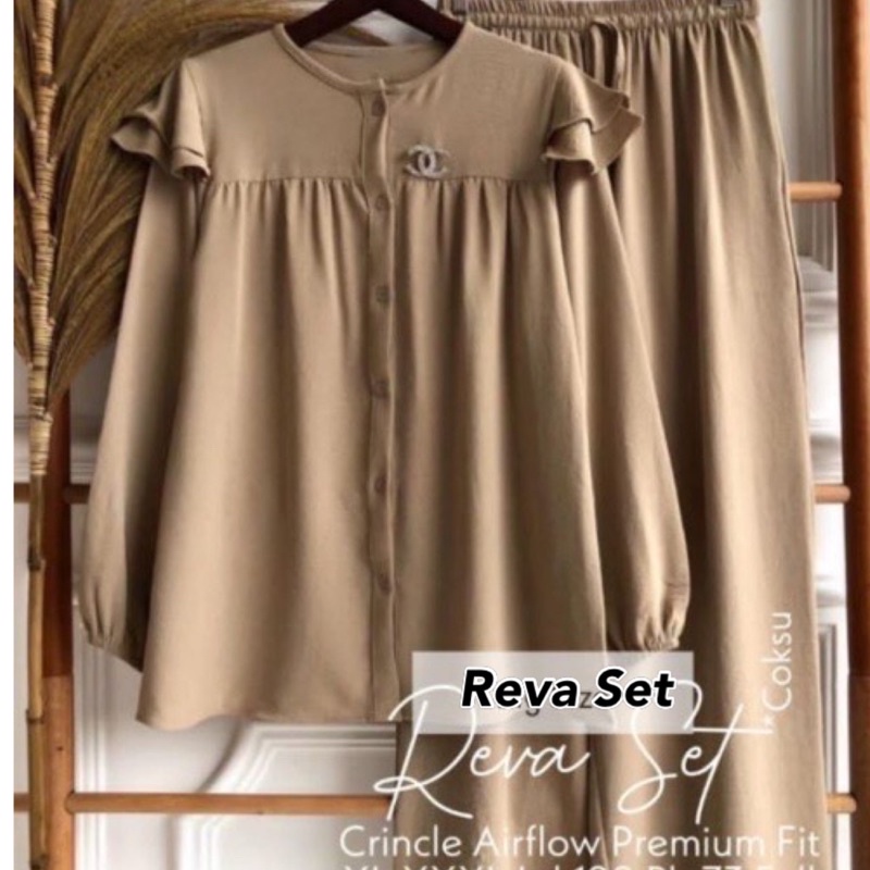 REVA SET (FREE BROSS)/ONE SET REVA/SETELAN CRINKLE/ONE SET CRINKLE AIRFLOW