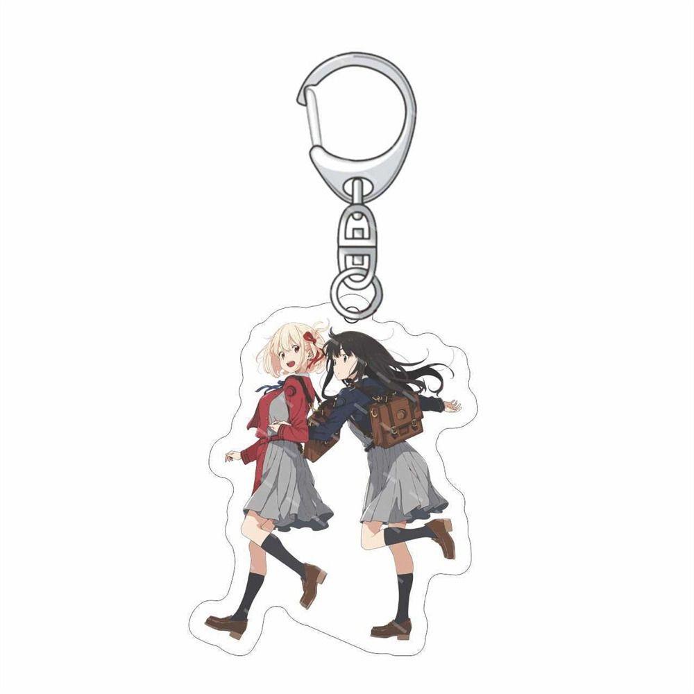 Needway Liris Recoil Keyring Anime Kartun Lucu Mizuki Nakahara Takina Inoue Key Ring