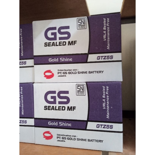 Accu Aki GS GTZ5S Absolute Revo Beat Pop Fi Blade 110CC CS1 125CC CRF 150 Mega Pro Genio Karisma Kir