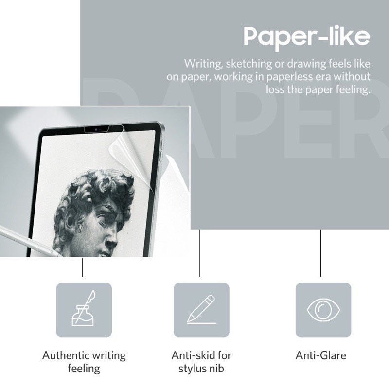 Japan Paperlike Film iPad Screen Protector for iPad Pro 11 2020 2021 10.2 10.5 Paper Like Screen Protector 9.7 Air4 Air5 Matte Anti Glare Painting Glass Film for iPad 9 8 7