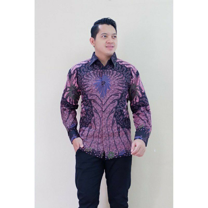 BATIK PRIA WARNA UNGU LILAC