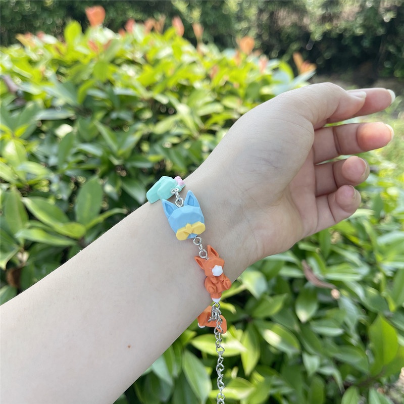 Gelang Desain Kartun Rubah Kelinci Unicorn Tiga Dimensi Gaya Harajuku Jepang Untuk Anak