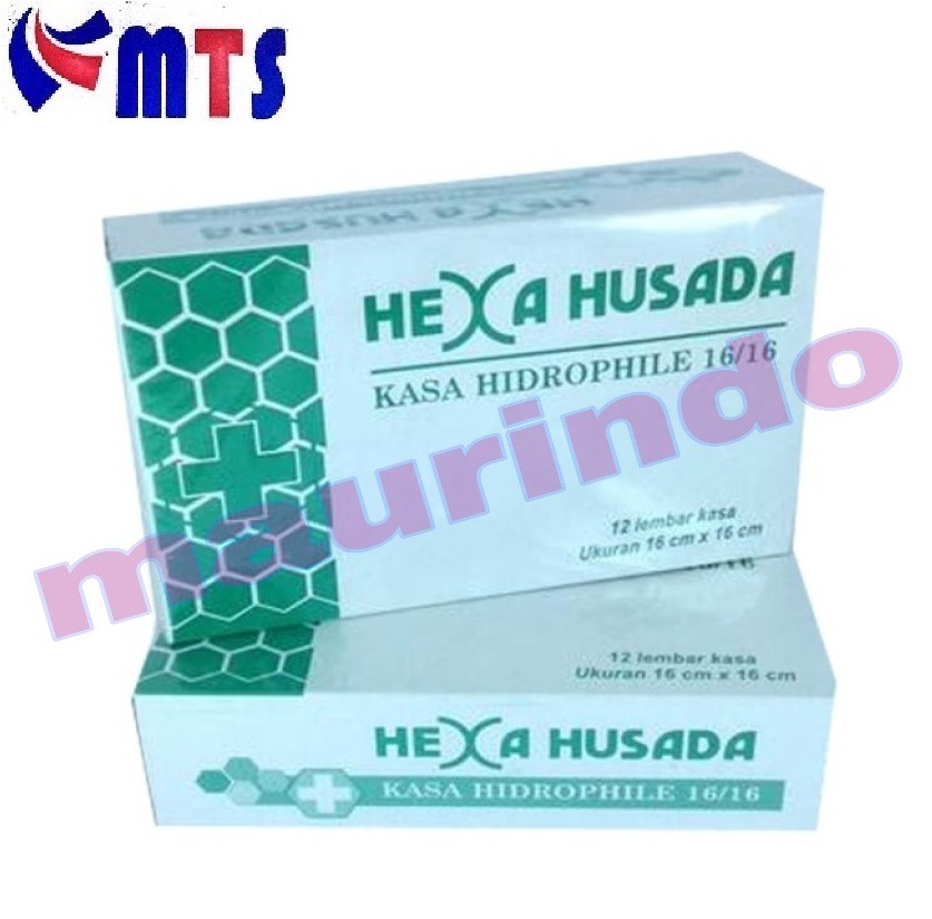 COD - Kasa Steril HEXA HUSADA Kasa Hidrofil 16 x 16 cm Onemed Box isi 12 lbr
