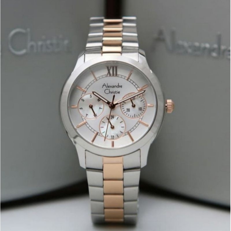 ALEXANDRE CHRISTIE AC 2815 SILVER ROSEGOLD AC2815 WANITA ORIGINAL
