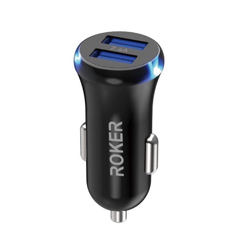 GROSIR CHARGER MOBIL ROKER SPEED CRC6 2.4A 2USB PLUS KABEL DATA MICRO ORIGINAL CAR CHARGER SAVER MOBIL 12W