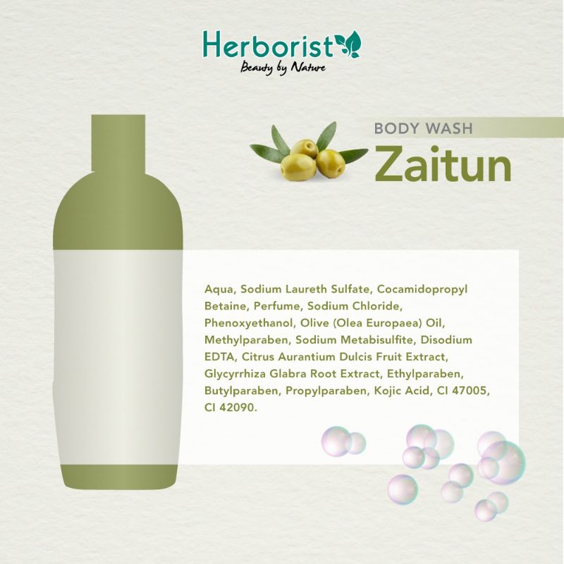 HERBORIST BODY WASH ZAITUN - SABUN MANDI OLIVE OIL