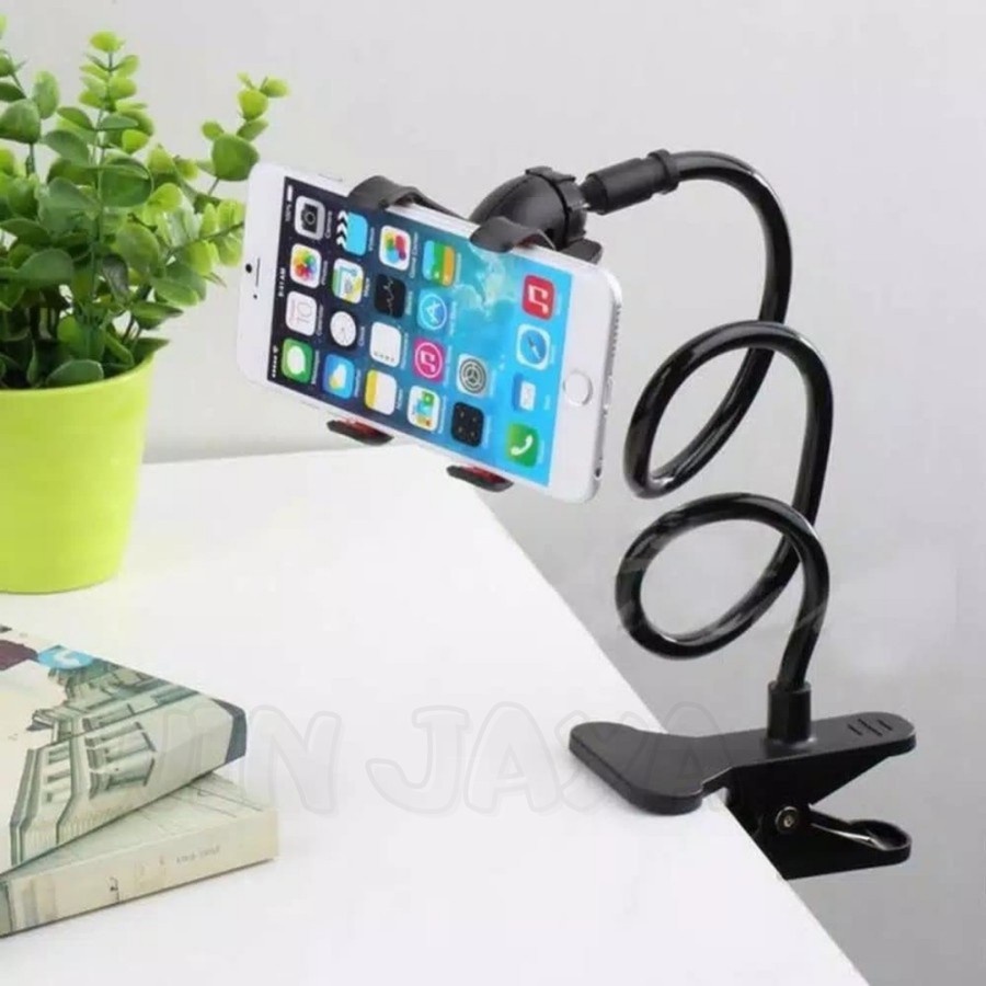 JEPITAN HP LAZYPOOD PENJEPIT SMARTPHONE LEKUK STAND HP MEJA FLEXIBLE