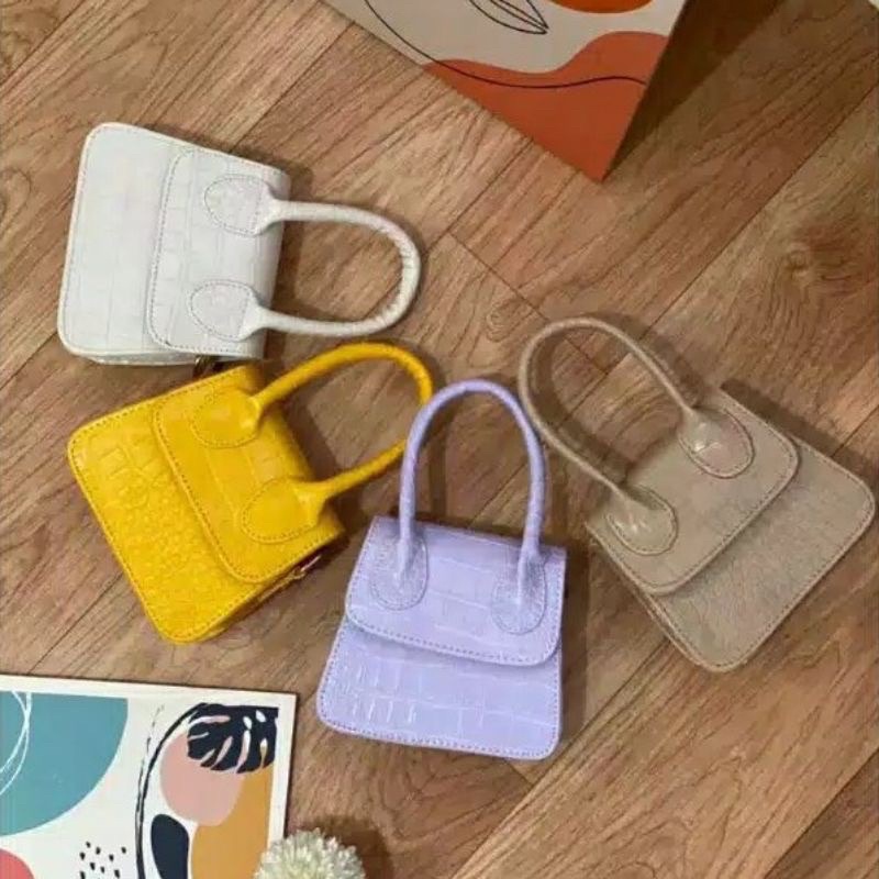 batam - tas selempang mini croco Free Pin