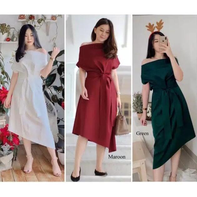 Dress Scuba Sabrina / Dress Scuba Premium / Dress Wanita Scuba