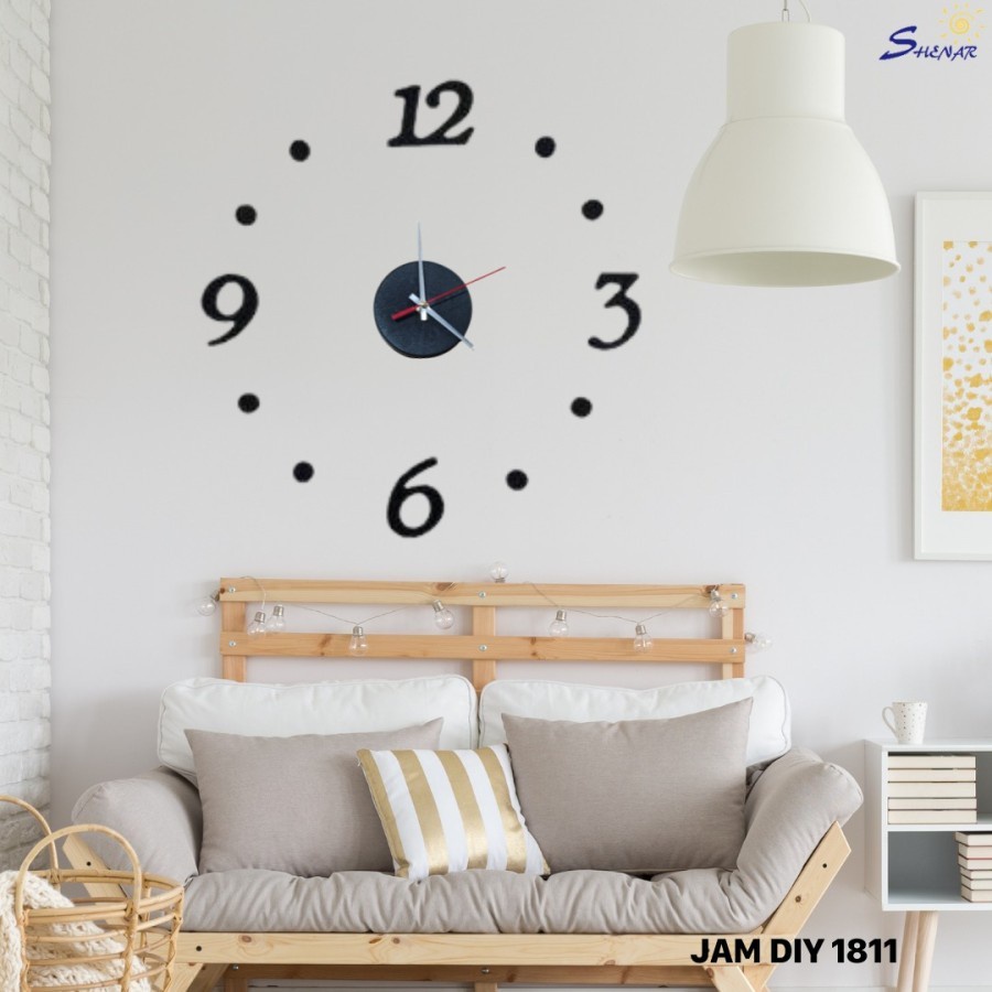 JAM DINDING TEMPEL DIY ANALOG 3D GIANT MODERN CLOCK | distshop