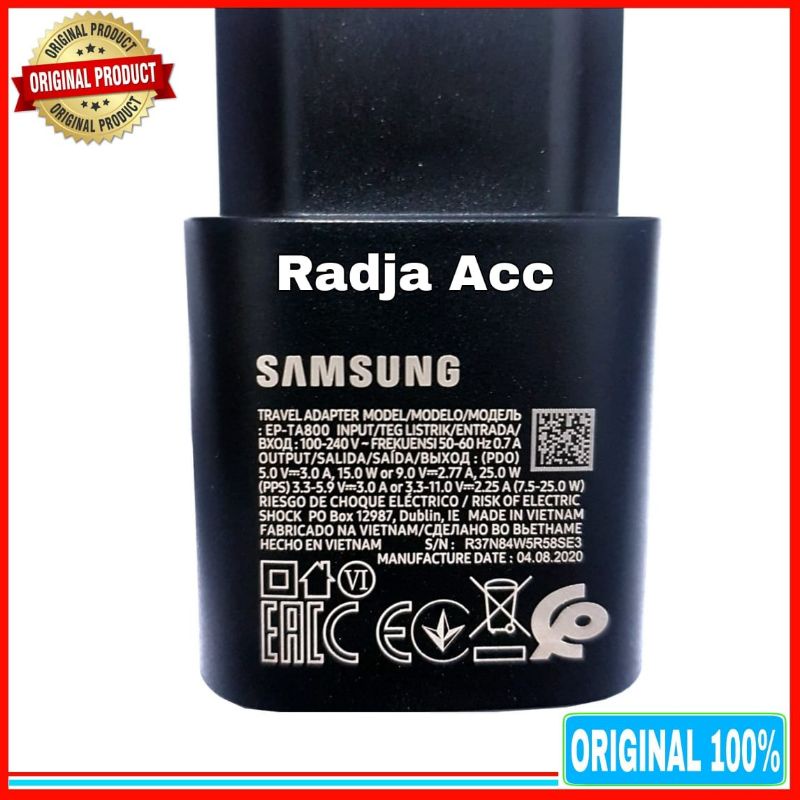 Charger Samsung Galaxy M23 5G M33 5G M53 5G ORIGINAL 100% Sein Super Fast Charging 25W Type C