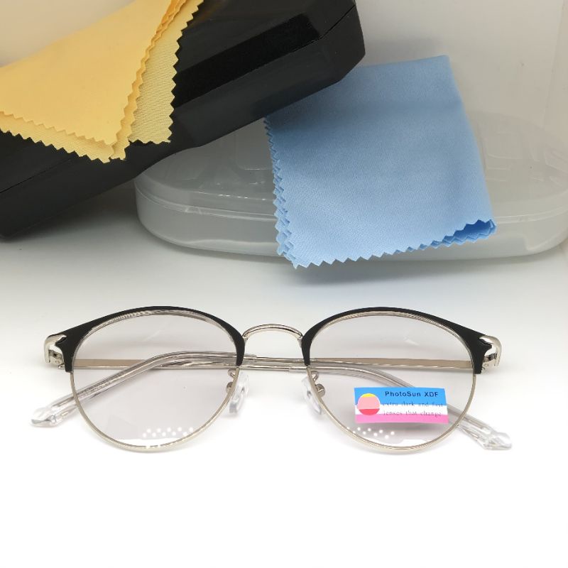 Kacamata Minus Photocromic | Bluray Antiradiasi | Kaca mata Wanita Blueray Frame free box dan lap