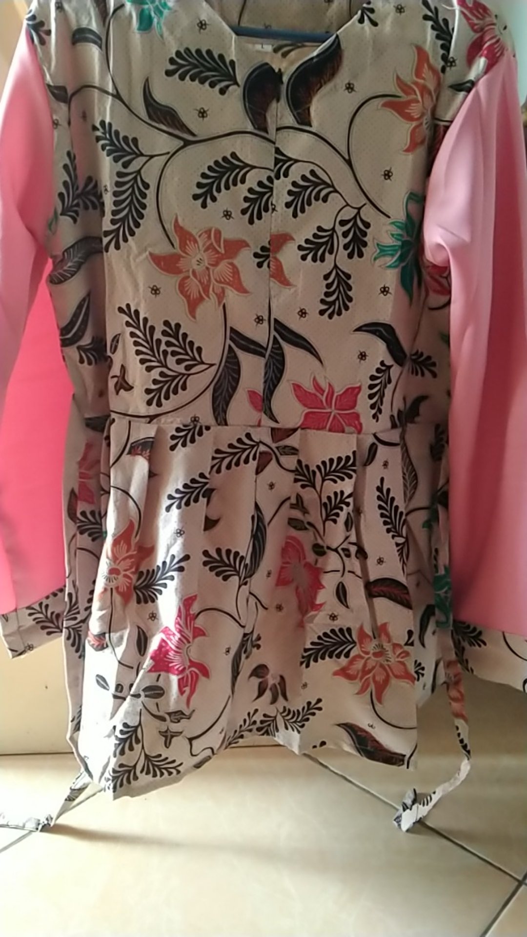 Tey-17 Batik Wanita Asj Sa Hrb026 Kenongo Kemeja Tosca Pendek