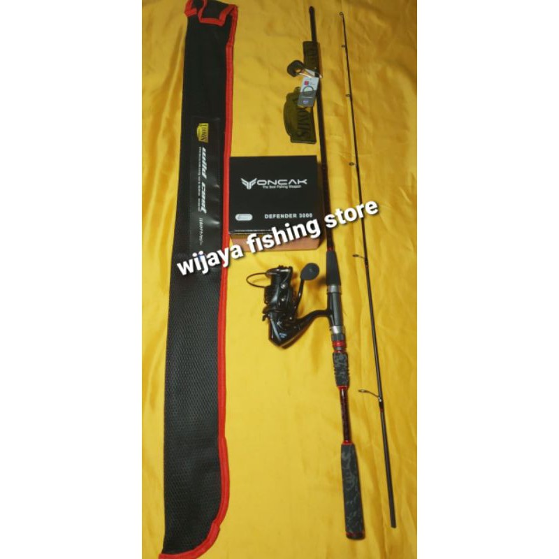 set joran Loomis WILD CAST 602 / 180 Cincin FULL FUJI dan Reel oncak defender 3000