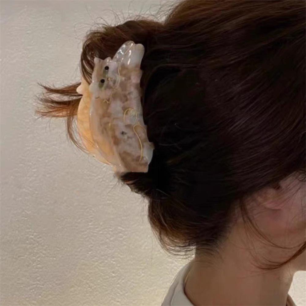 Needway  Wanita Cakar Rambut Hiasan Kepala Elegan Untuk Perempuan Kucing Temperamen Rambut Kepiting Klip Hiu Klip