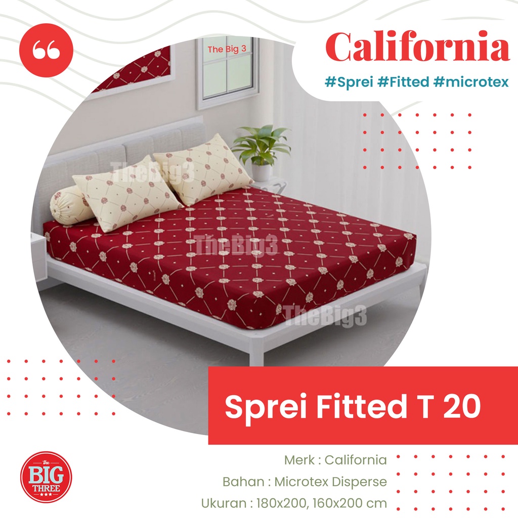 Sprei CALIFORNIA 180x200 / 160x200 motif Cosmo Rein Tory Levin Royale Verena Mirah Megumi Raisha Rosalba Shaba Savana - 180 King 160 Queen SP